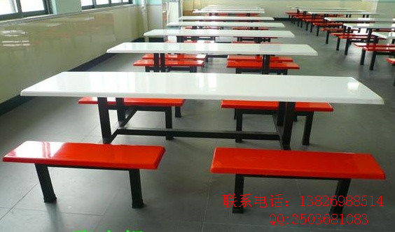 东莞食堂钢制餐桌椅时尚百搭学生员工食堂专用餐桌椅(图1)
