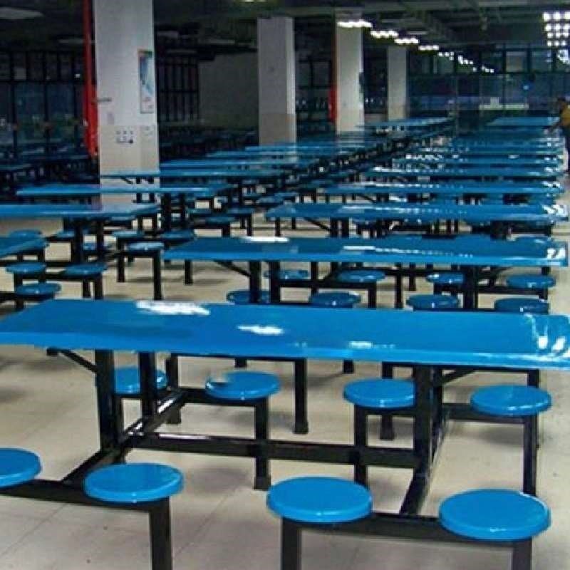 易清洁且耐用“学校饭堂餐桌椅”两都可兼得(图1)